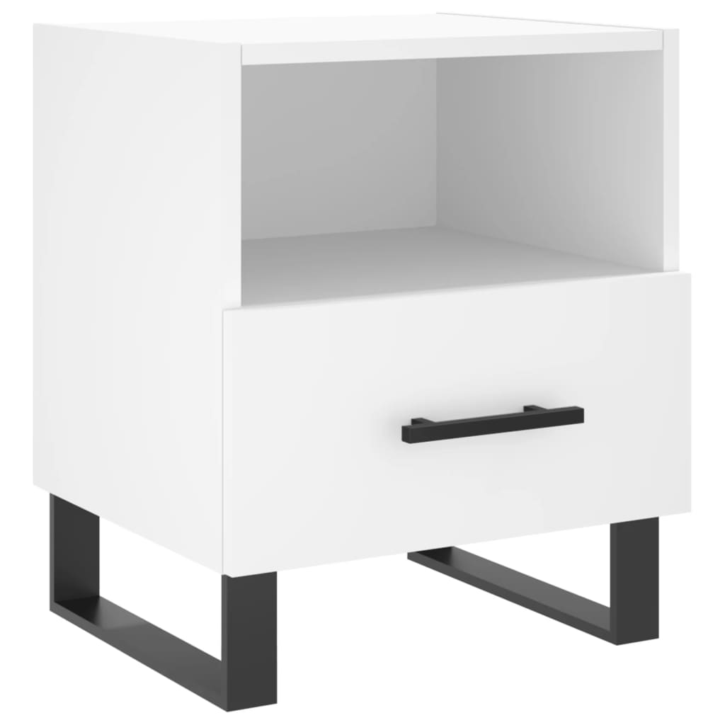 Nattbord 2 stk hvit 40x35x47,5 cm konstruert tre