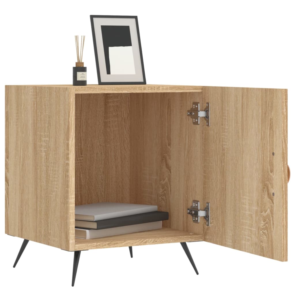 Nattbord 2 stk sonoma eik 40x40x50 cm konstruert tre