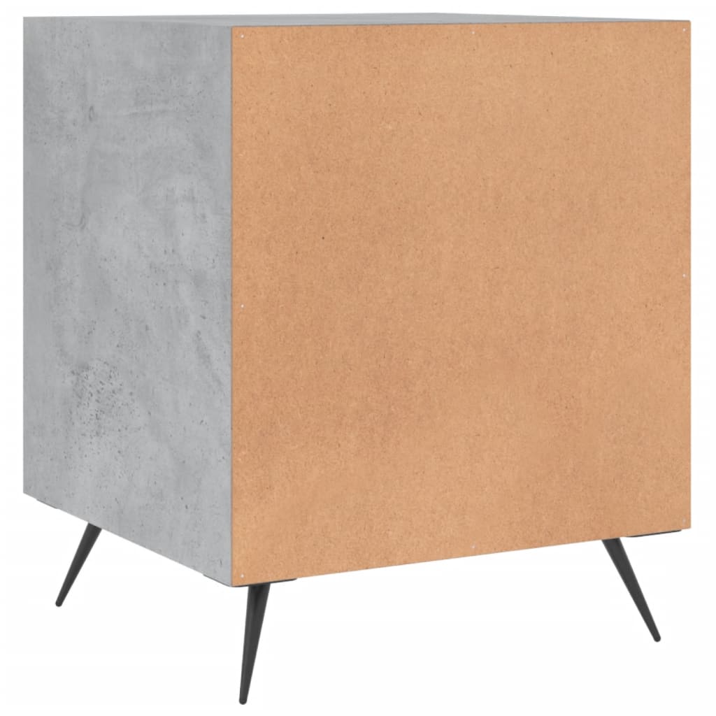Nattbord 2 stk betonggrå 40x40x50 cm konstruert tre