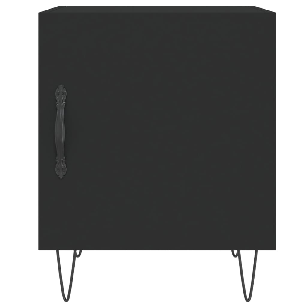 Nattbord 2 stk svart 40x40x50 cm konstruert tre