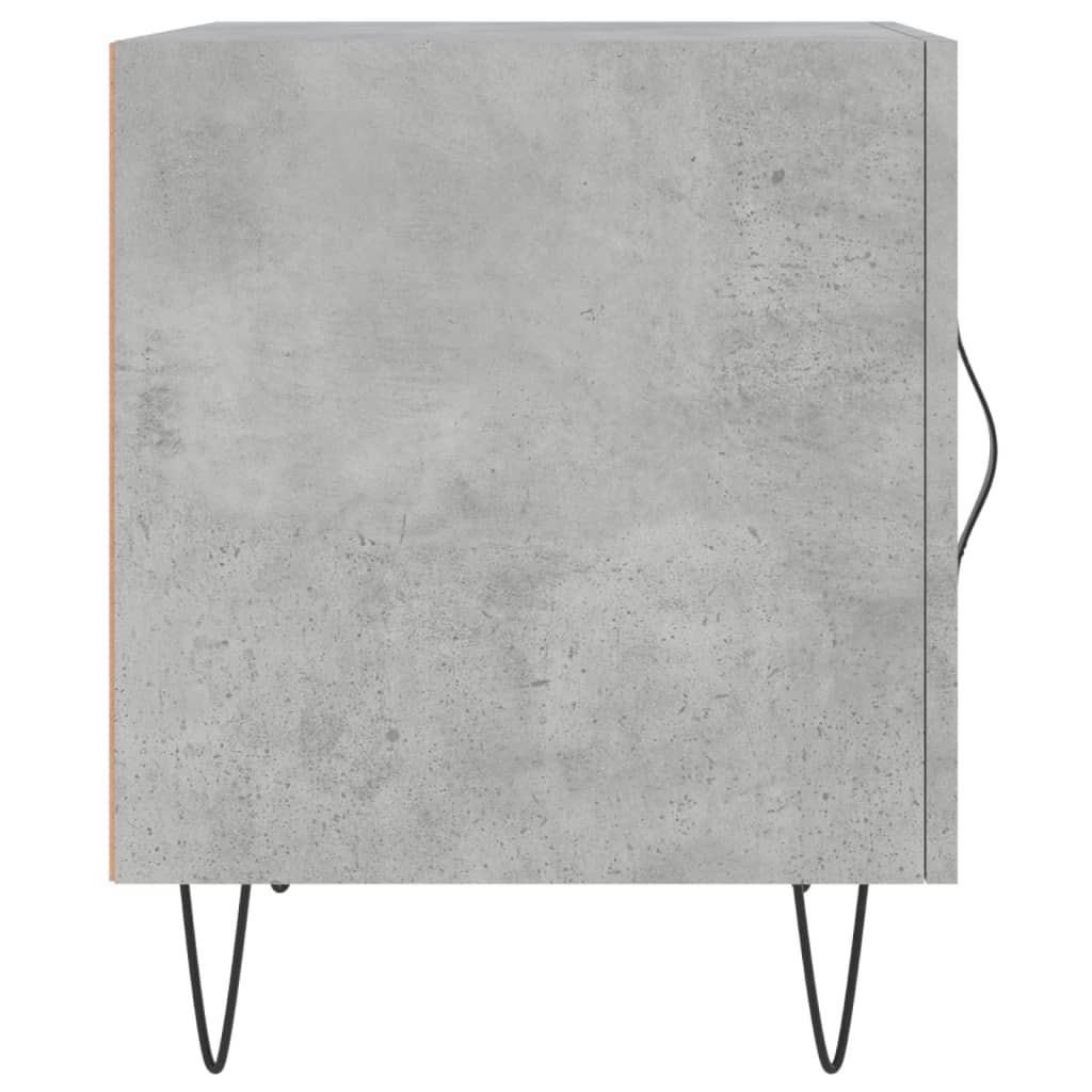 Nattbord 2 stk betonggrå 40x40x50 cm konstruert tre