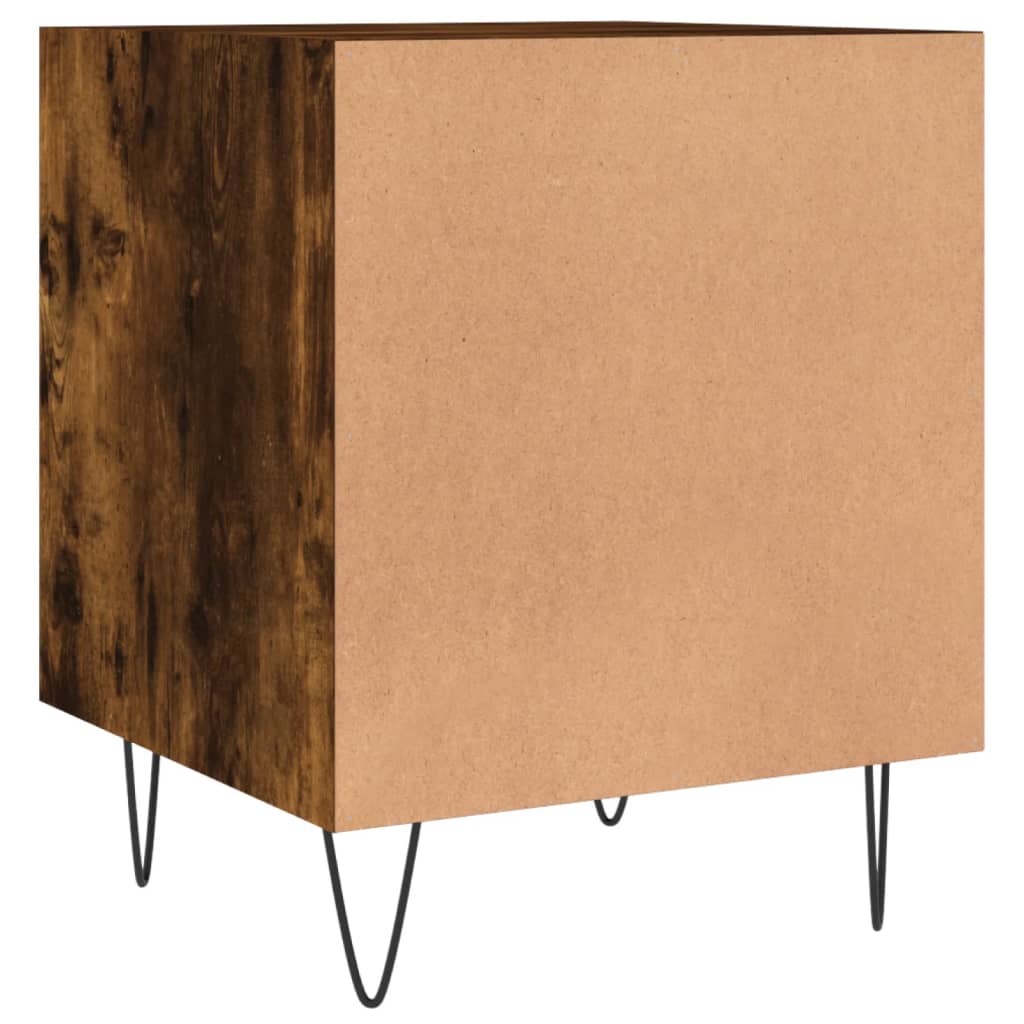 Nattbord 2 stk røkt eik 40x40x50 cm konstruert tre