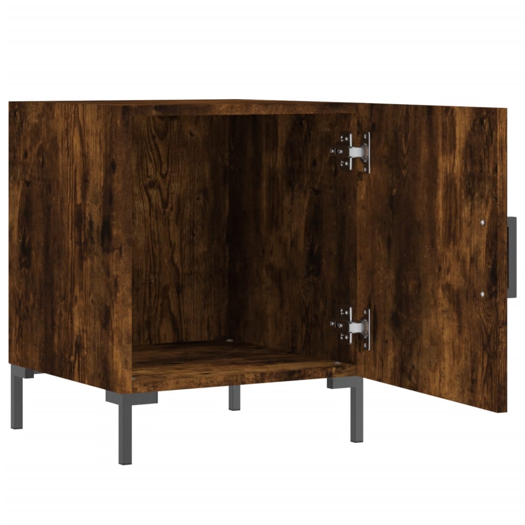 Nattbord 2 stk røkt eik 40x40x50 cm konstruert tre