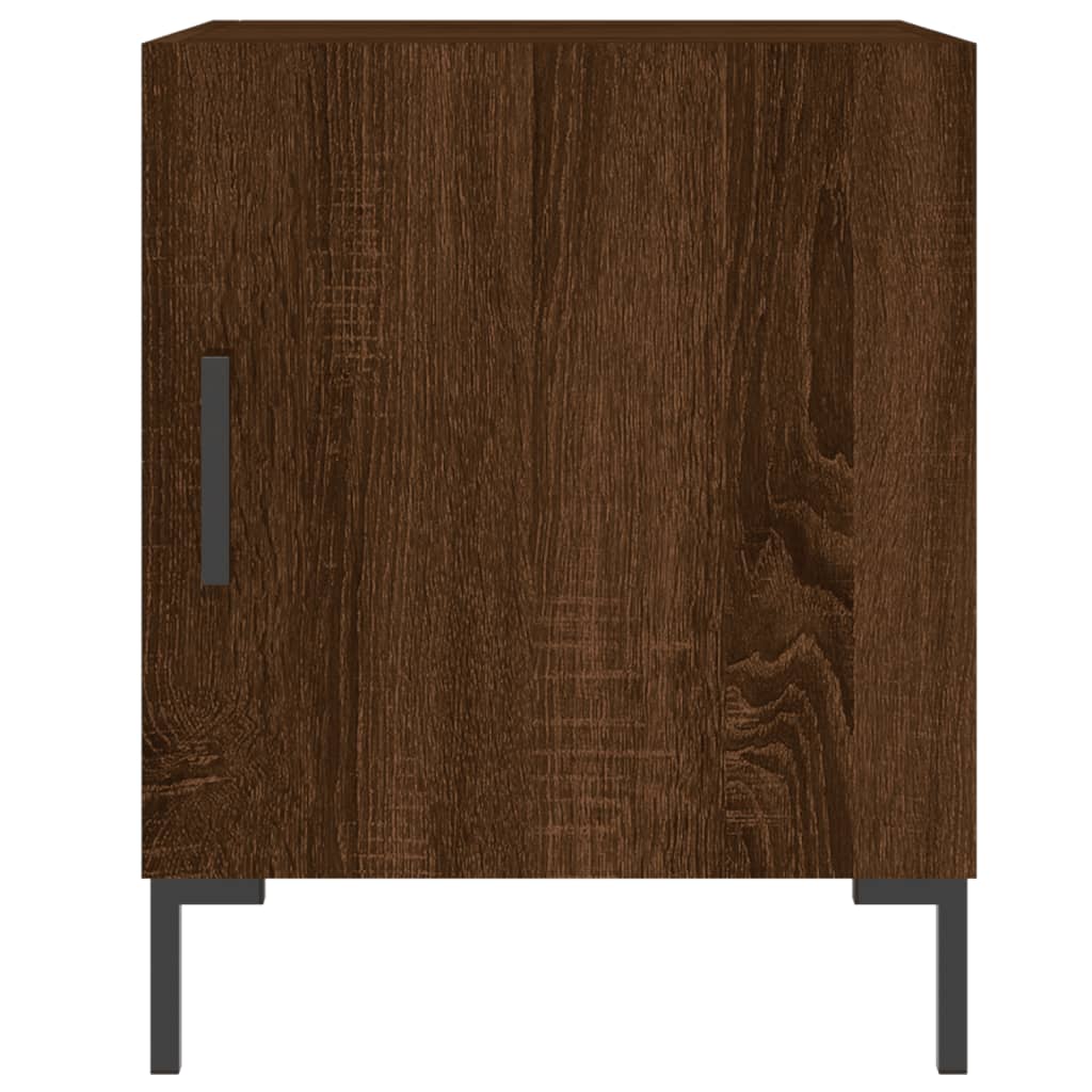 Nattbord 2 stk brun eik 40x40x50 cm konstruert tre