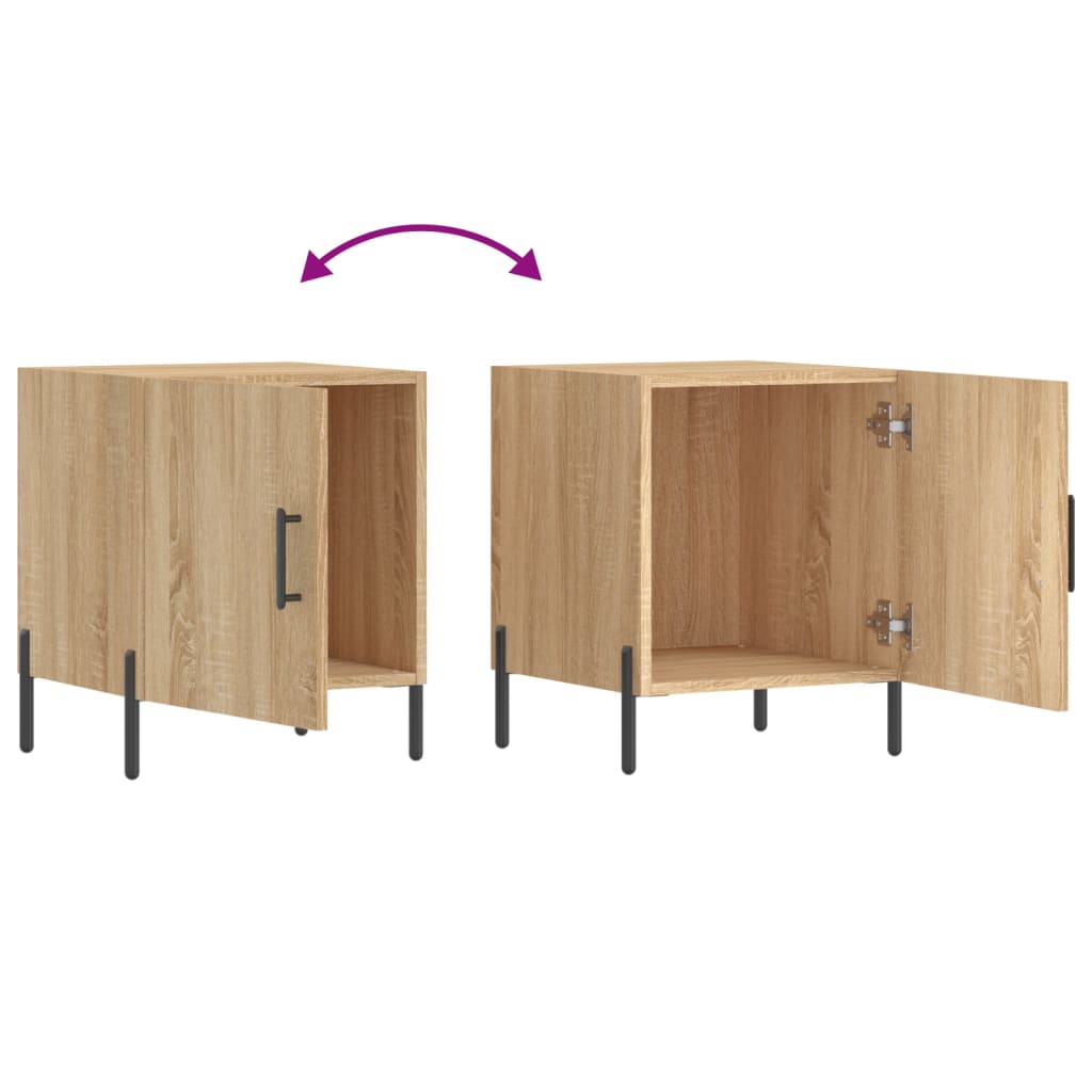 Nattbord 2 stk sonoma eik 40x40x50 cm konstruert tre