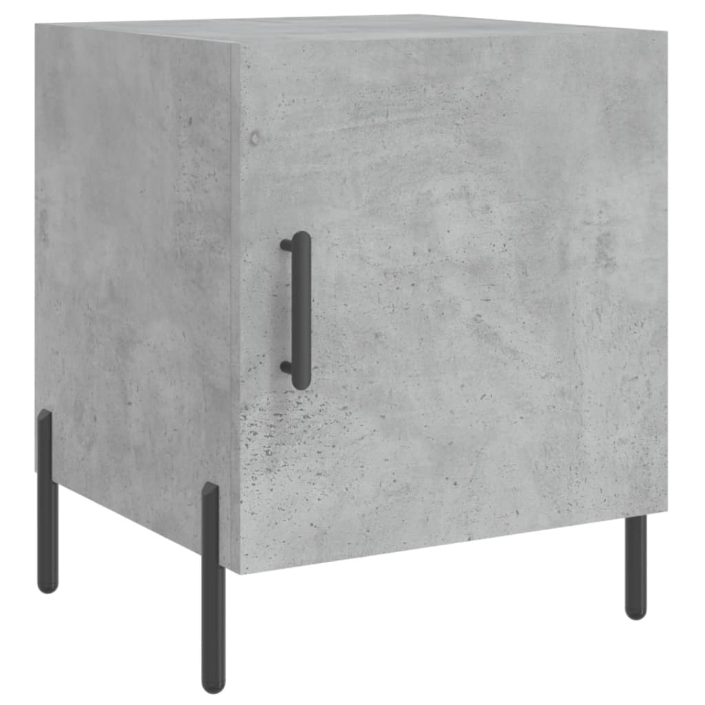 Nattbord 2 stk betonggrå 40x40x50 cm konstruert tre