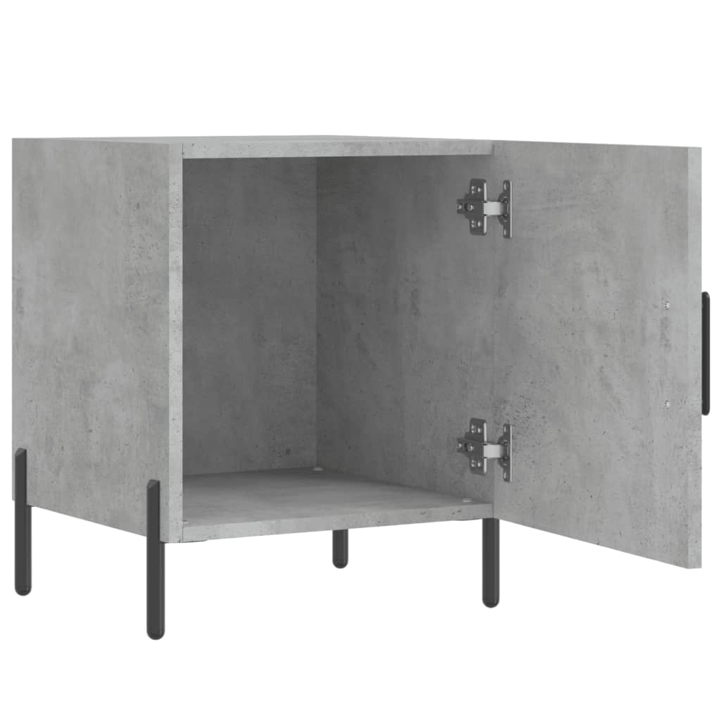 Nattbord 2 stk betonggrå 40x40x50 cm konstruert tre