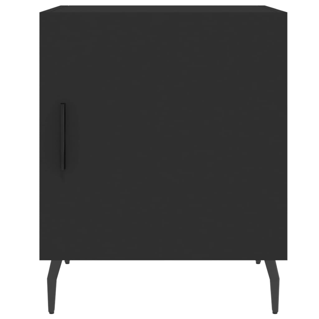 Nattbord 2 stk svart 40x40x50 cm konstruert tre