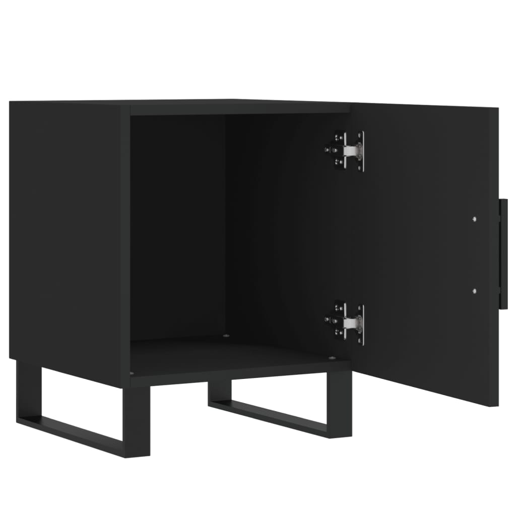 Nattbord 2 stk svart 40x40x50 cm konstruert tre