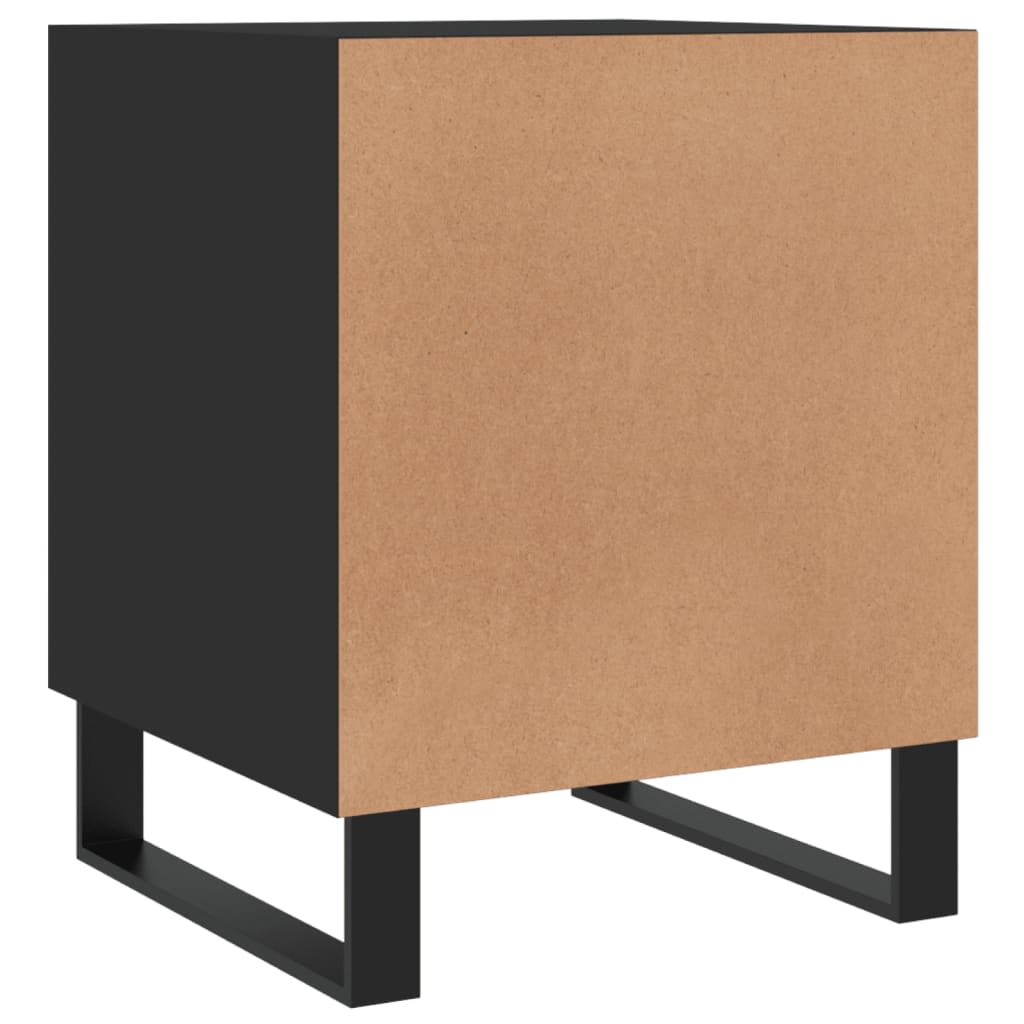 Nattbord 2 stk svart 40x40x50 cm konstruert tre