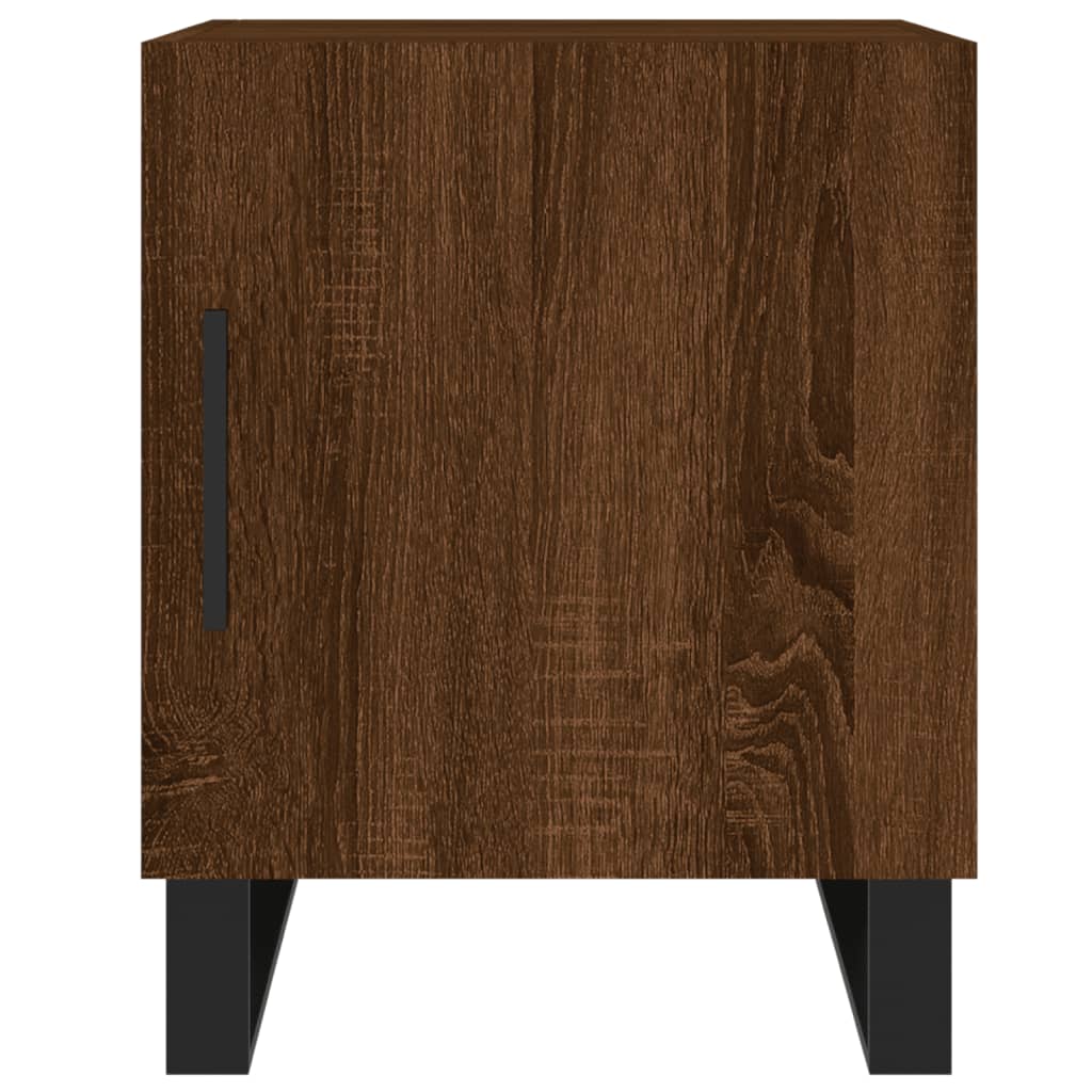 Nattbord 2 stk brun eik 40x40x50 cm konstruert tre