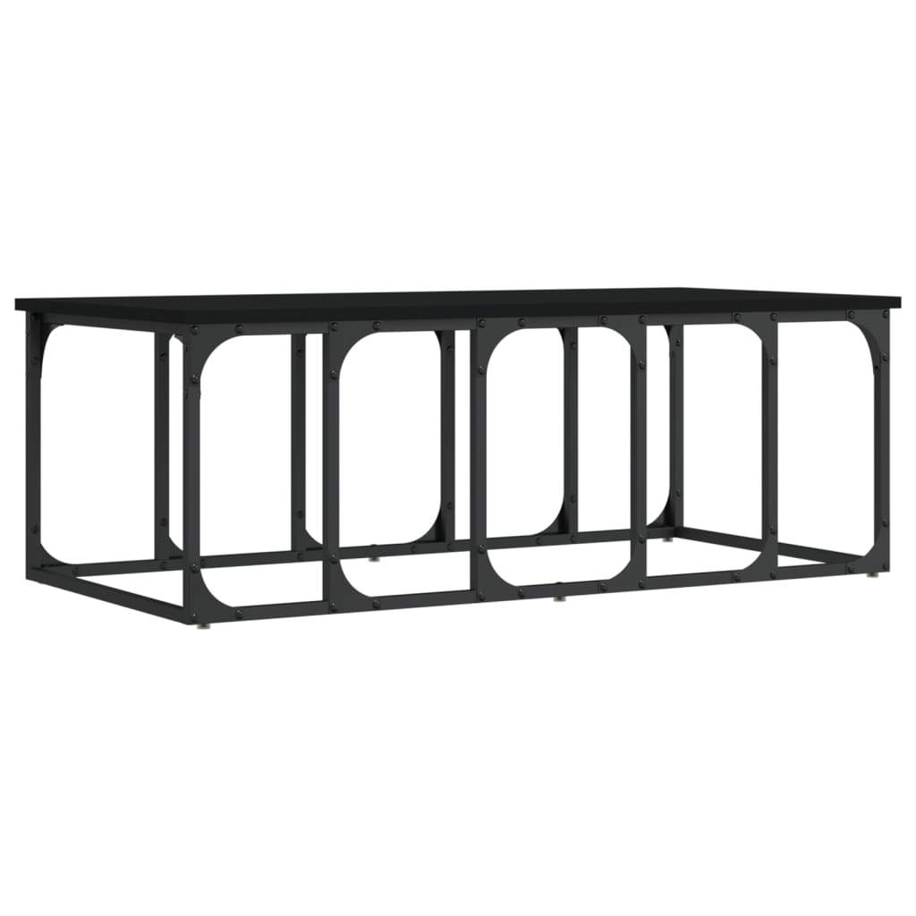 Salongbord svart 100x50x35,5 cm konstruert tre