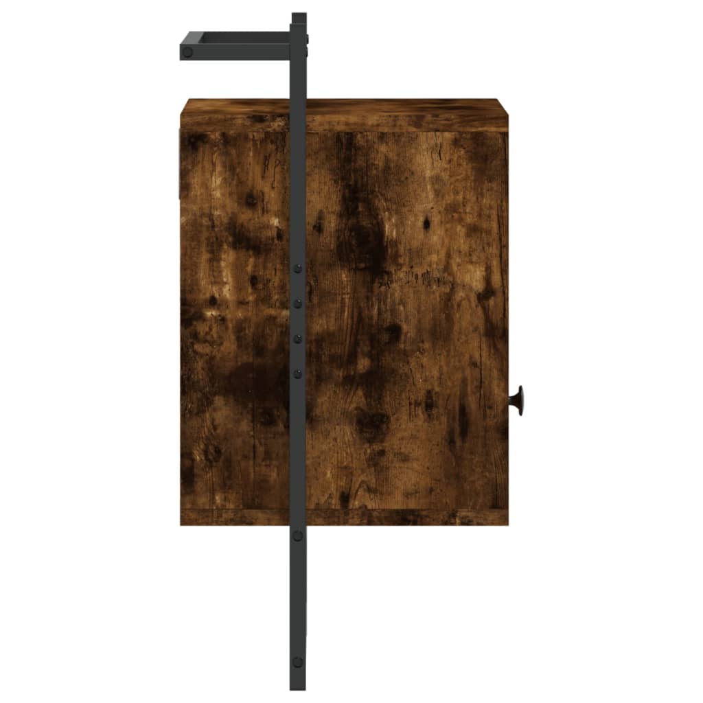 Nattbord veggmontert røkt eik 40x30x61 cm konstruert tre