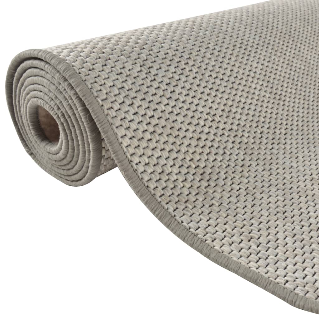 Teppeløper sisal-utseende platina 80x300 cm