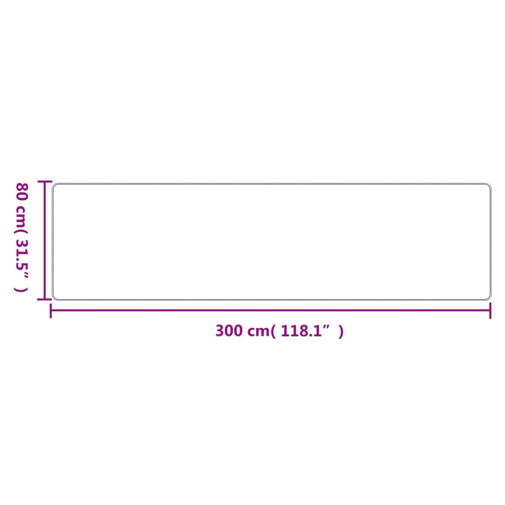 Teppeløper sisal-utseende sand 80x300 cm