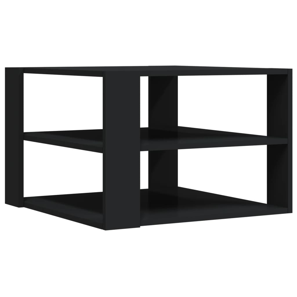Salongbord svart 58x58x40 cm konstruert tre
