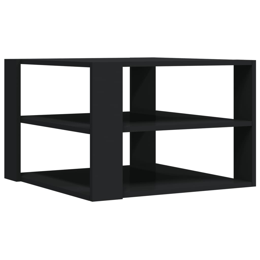 Salongbord svart 58x58x40 cm konstruert tre