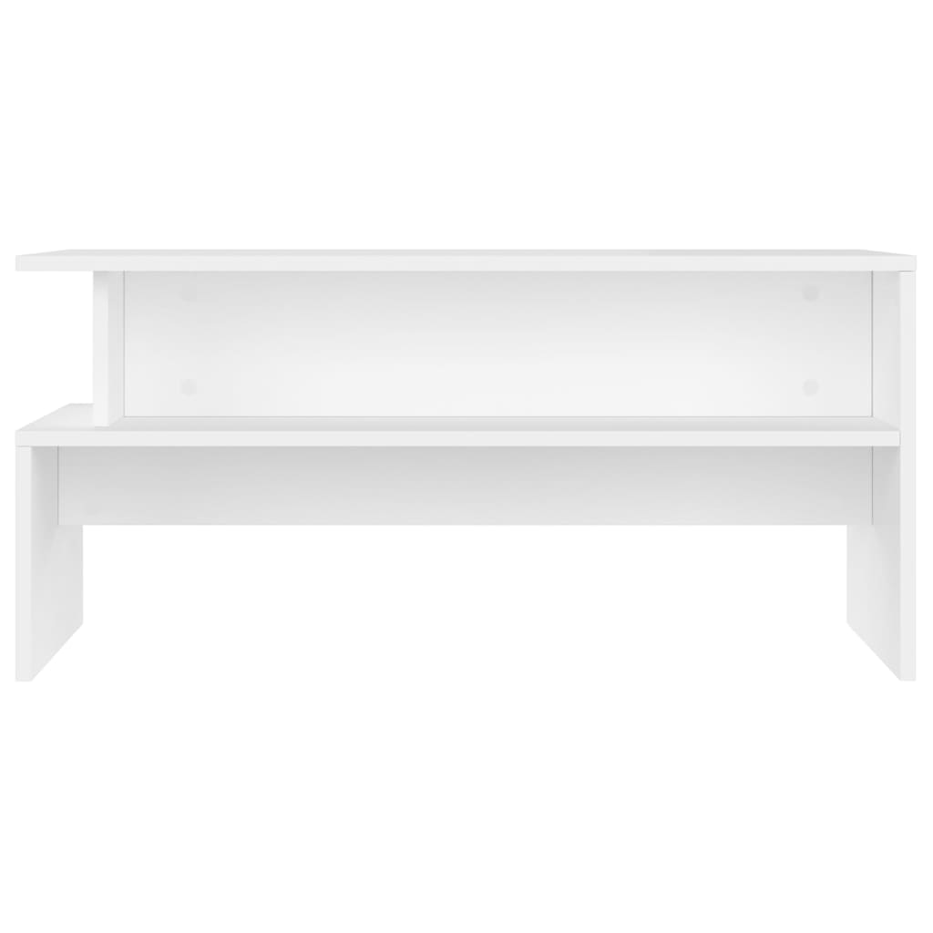 Salongbord hvit 90x55x42,5 cm konstruert tre