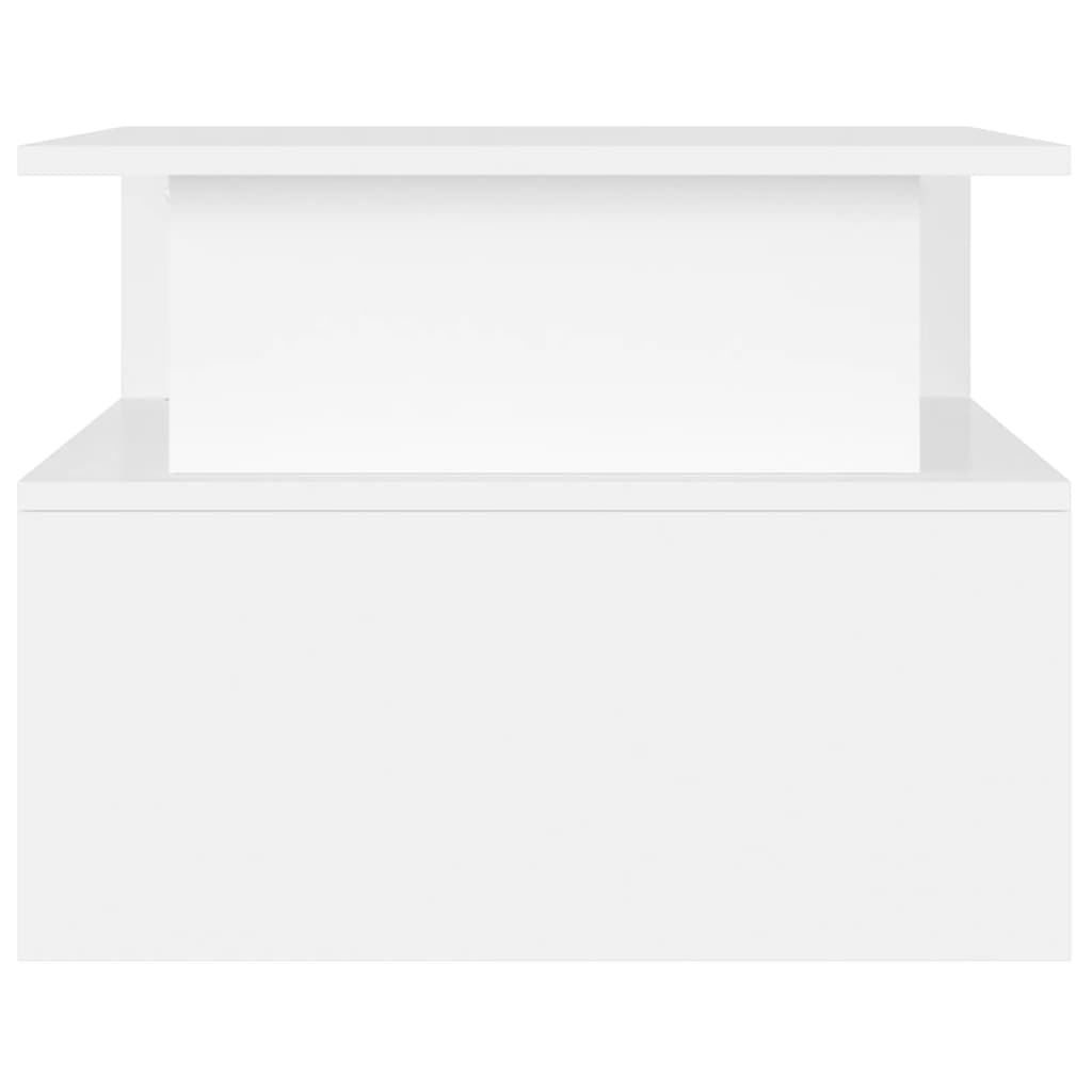 Salongbord hvit 90x55x42,5 cm konstruert tre