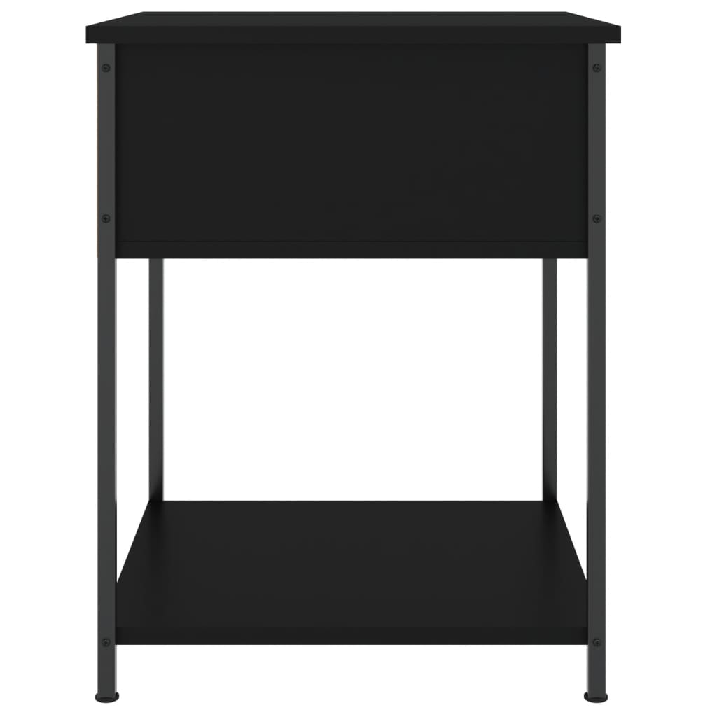 Nattbord 2 stk svart 44x45x58 cm konstruert tre