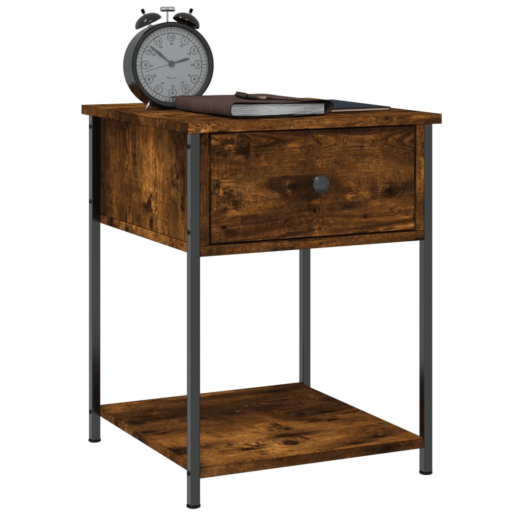 Nattbord røkt eik 44x45x58 cm konstruert tre