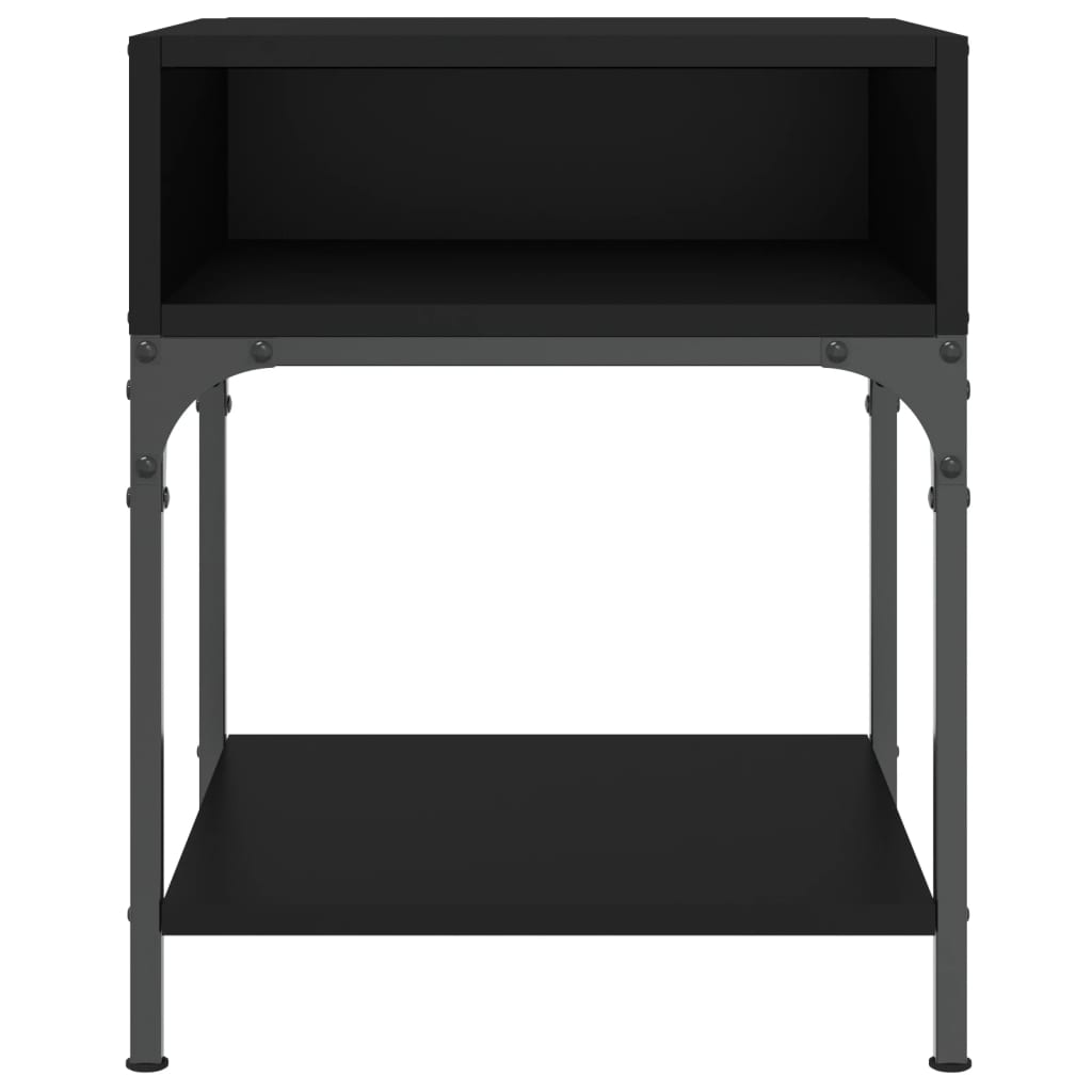 Nattbord 2 stk svart 40x41x50 cm konstruert tre