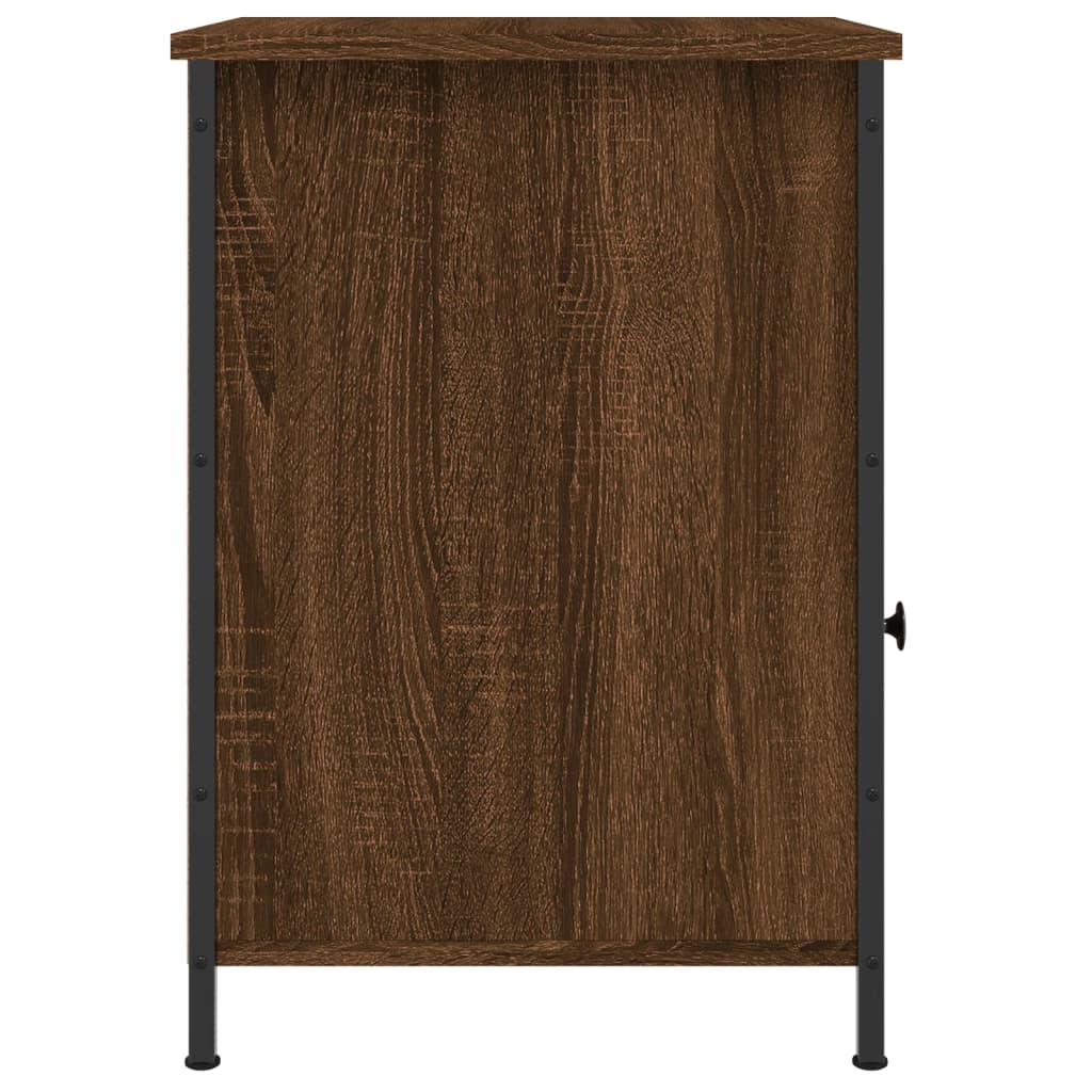 Nattbord 2 stk brun eik 40x42x60 cm konstruert tre