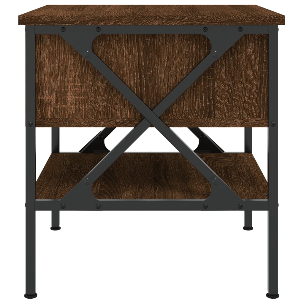 Nattbord 2 stk brun eik 40x42x45 cm konstruert tre