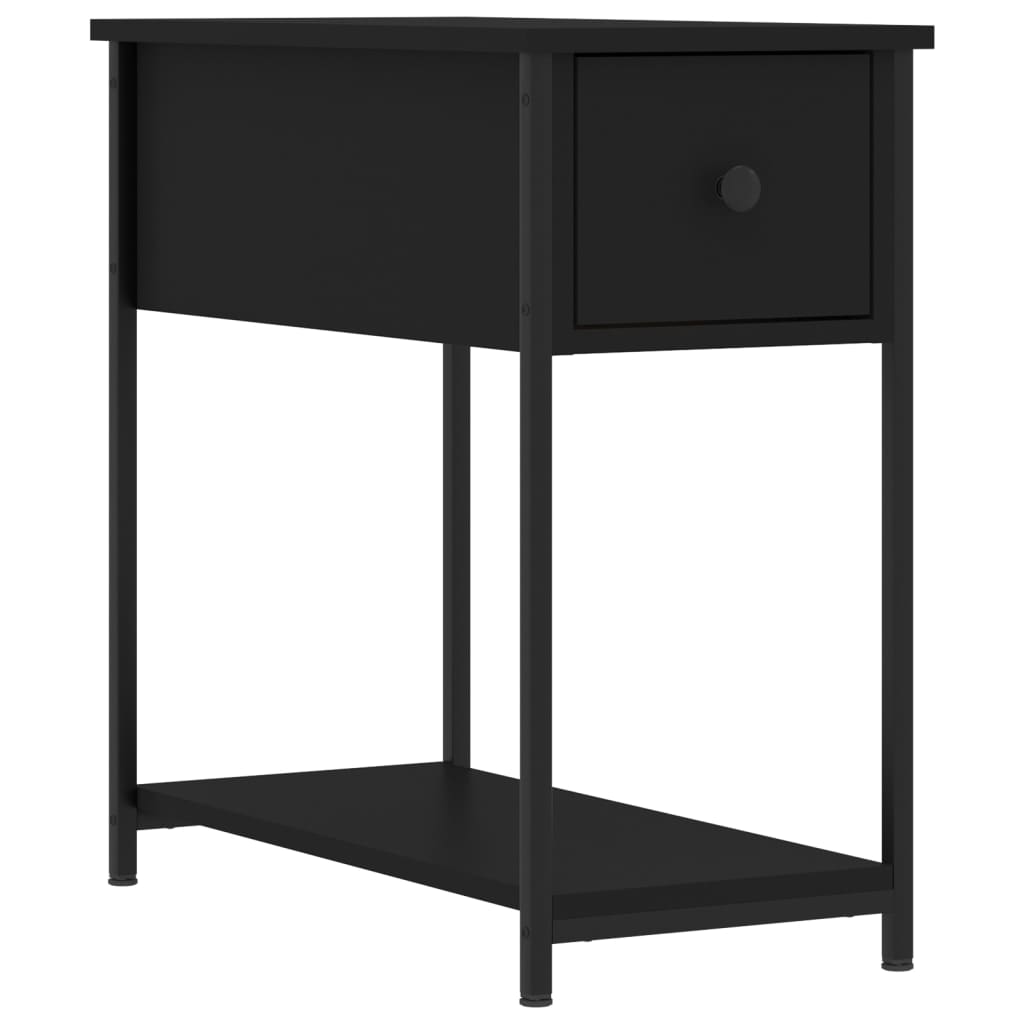 Nattbord 2 stk svart 30x60x60 cm konstruert tre