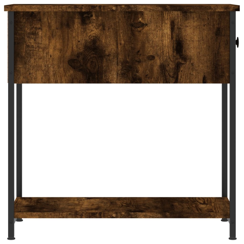 Nattbord 2 stk røkt eik 30x60x60 cm konstruert tre
