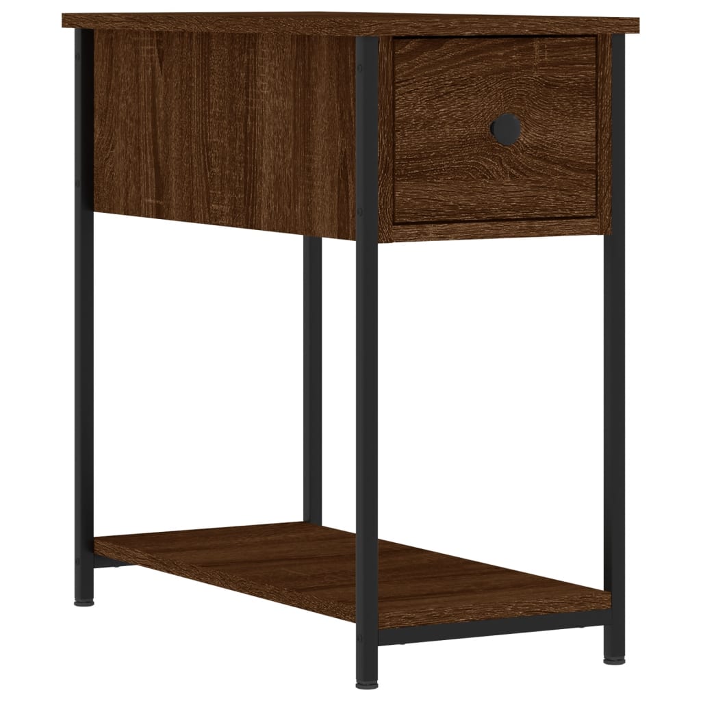 Nattbord brun eik 30x60x60 cm konstruert tre