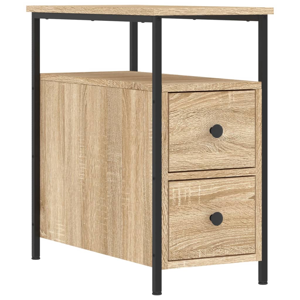 Nattbord 2 stk sonoma eik 30x60x60 cm konstruert tre