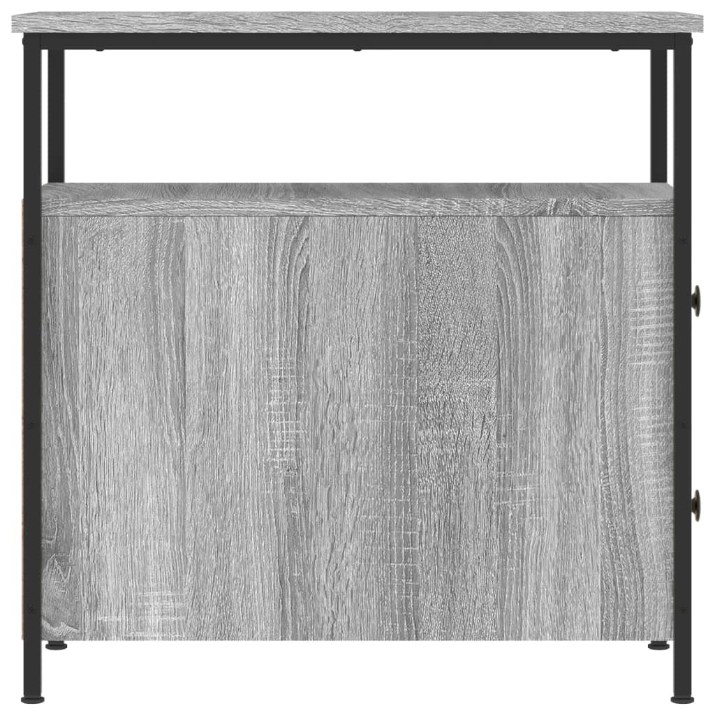 Nattbord 2 stk grå sonoma 30x60x60 cm konstruert tre