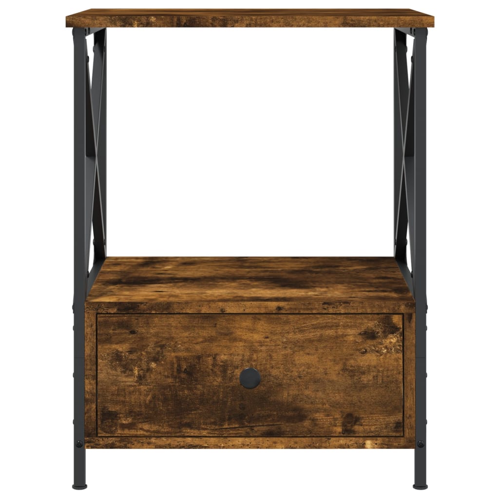 Nattbord røkt eik 50x41x65 cm konstruert tre