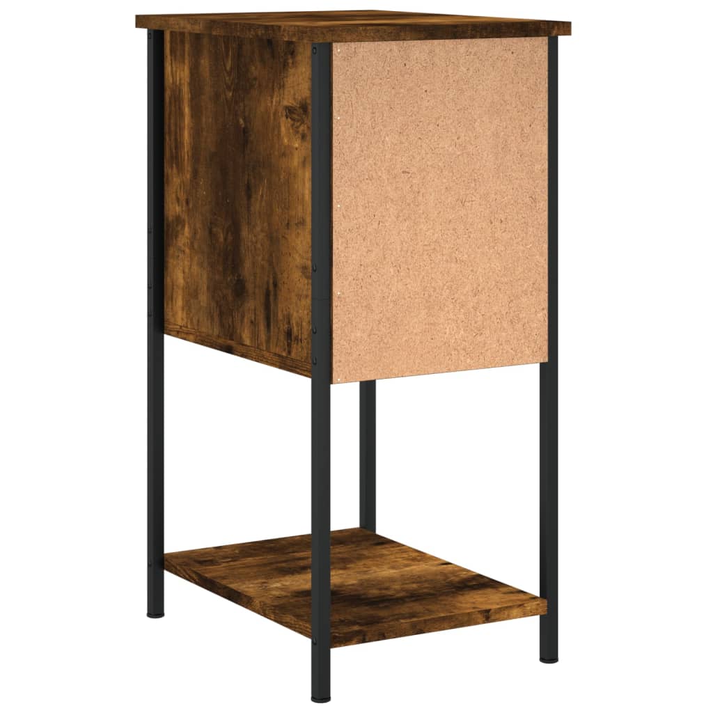 Nattbord 2 stk røkt eik 32x42x70 cm konstruert tre
