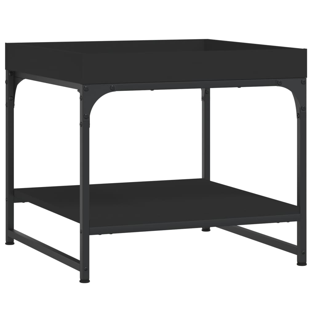 Salongbord svart 49,5x49,5x45 cm konstruert tre