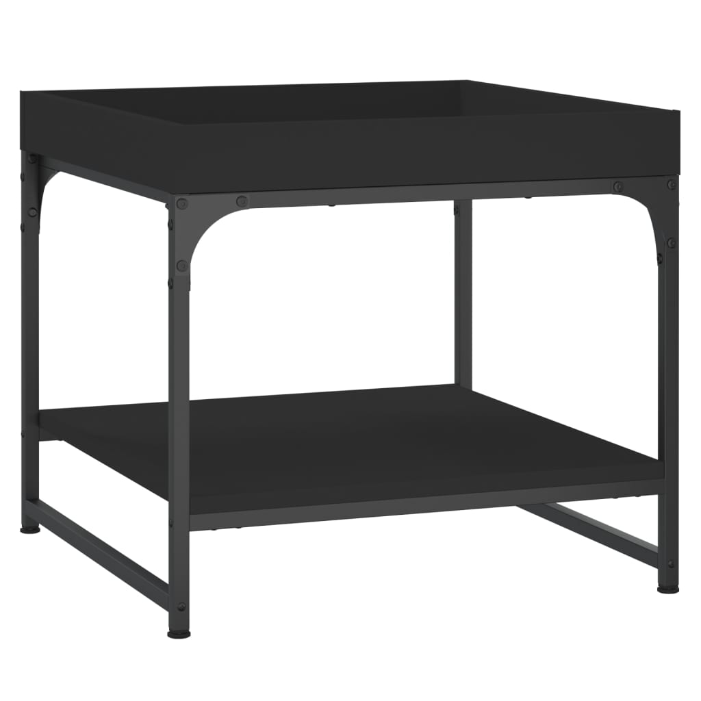 Salongbord svart 49,5x49,5x45 cm konstruert tre