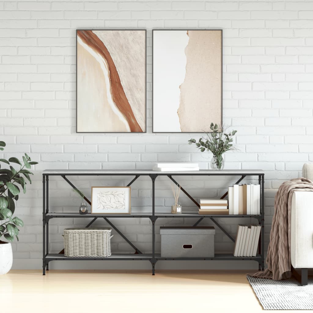 Salongbord grå sonoma 160x30x75 cm konstruert tre og jern