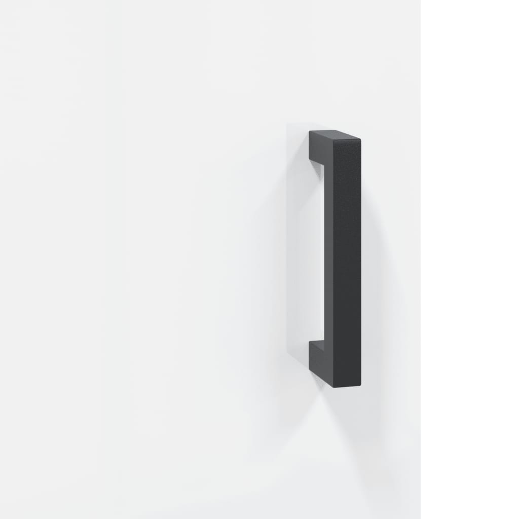 Skjenk høyglans hvit 69,5x34x90 cm konstruert tre