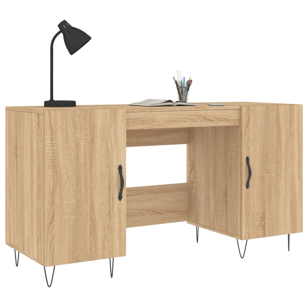 Skrivebord sonoma eik 140x50x75 cm konstruert tre