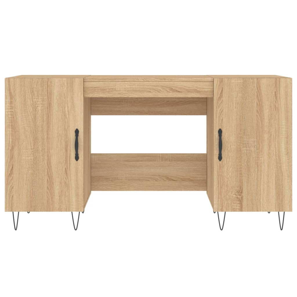 Skrivebord sonoma eik 140x50x75 cm konstruert tre