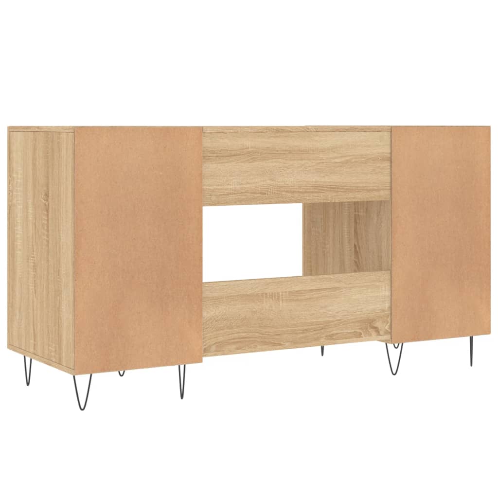 Skrivebord sonoma eik 140x50x75 cm konstruert tre