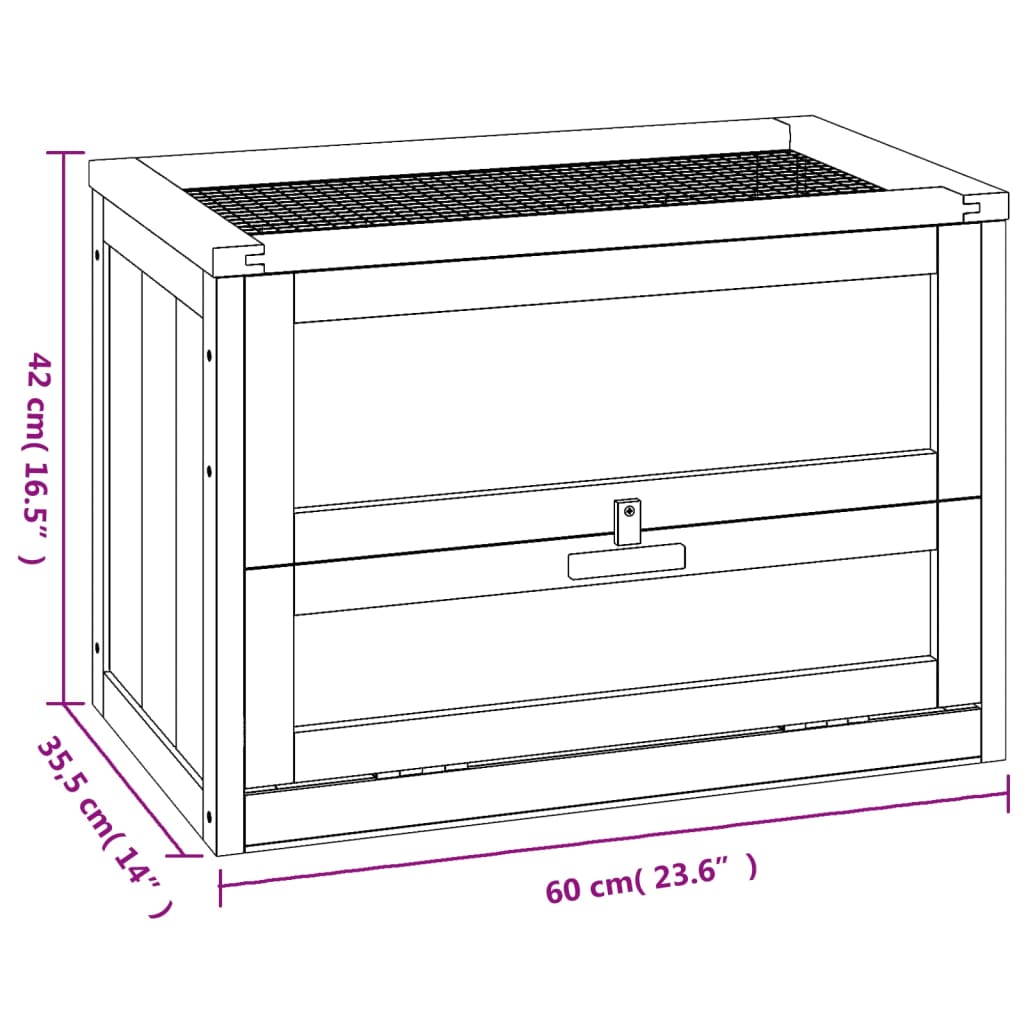 Hamsterbur 60x35,5x42 cm heltre gran