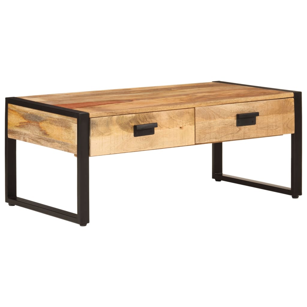 Salongbord 100x54x40 cm heltre mango og jern