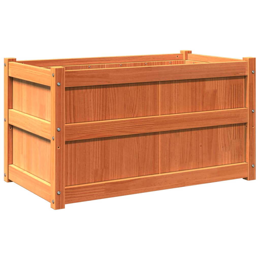Hageplantekasse voksbrun 90x50x50 cm heltre furu