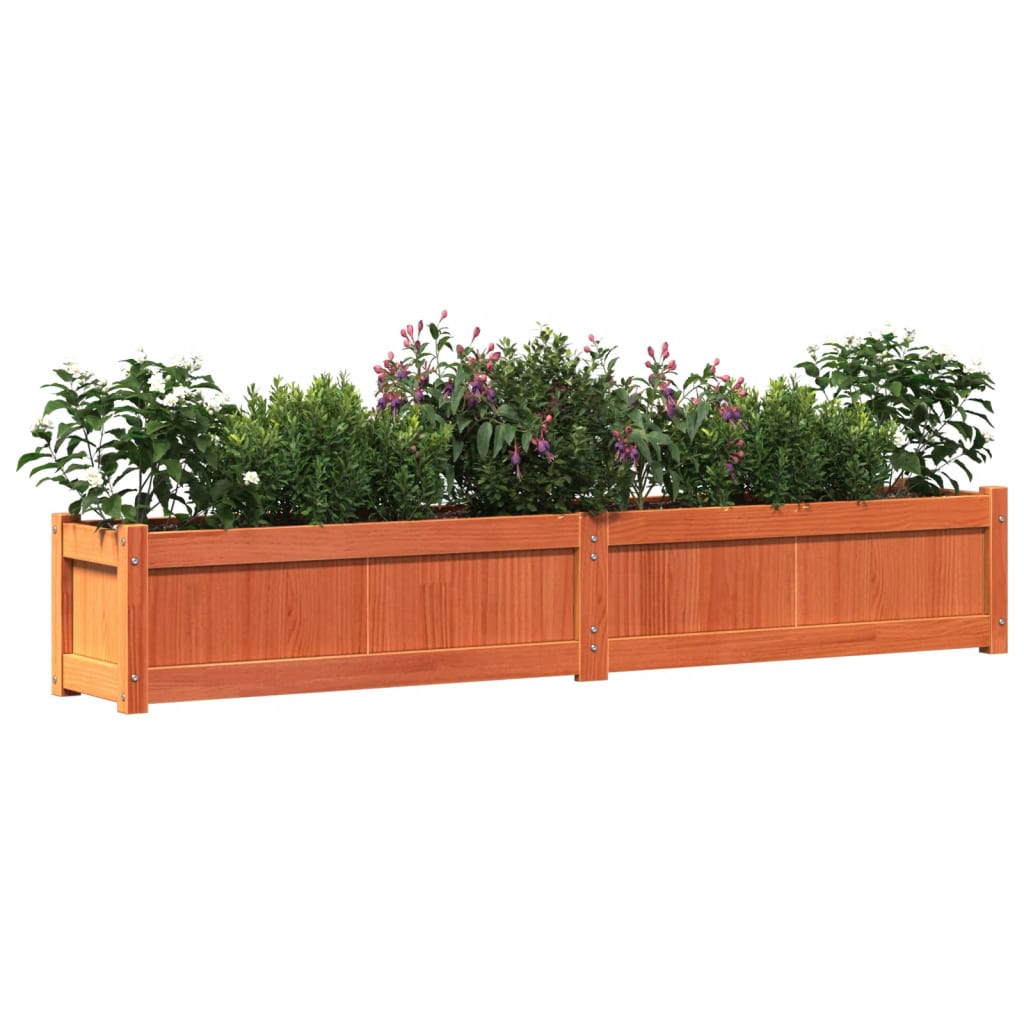 Hageplantekasse voksbrun 180x31x31 cm heltre furu
