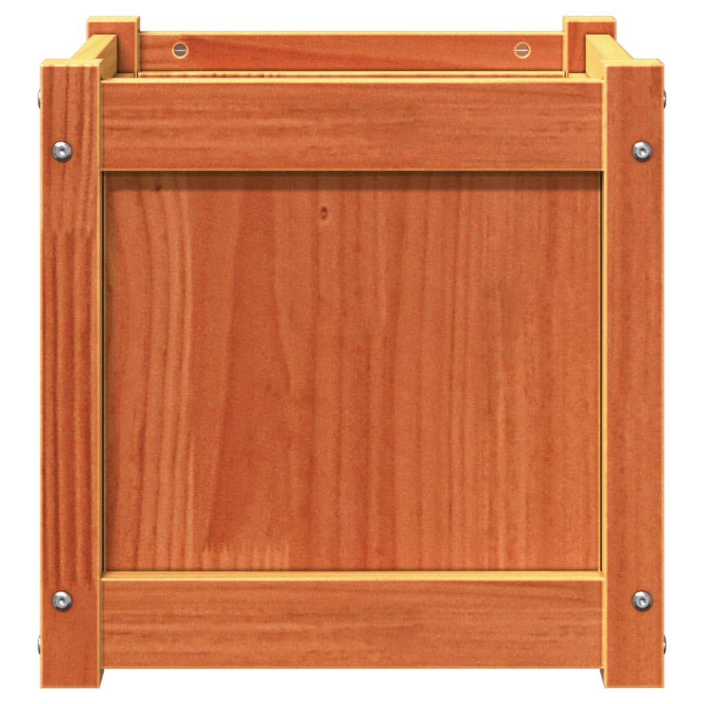 Hageplantekasse voksbrun 40x40x40 cm heltre furu