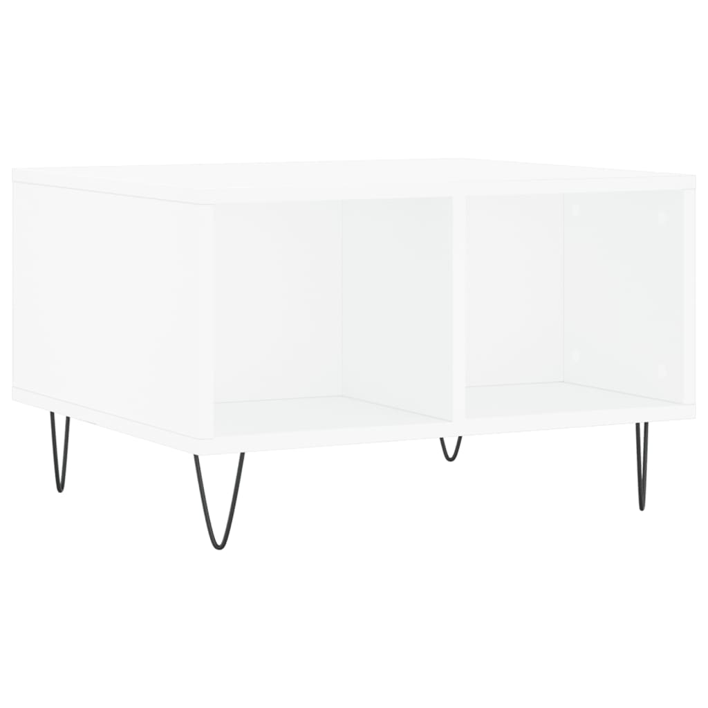 Salongbord hvit 60x50x36,5 cm konstruert tre