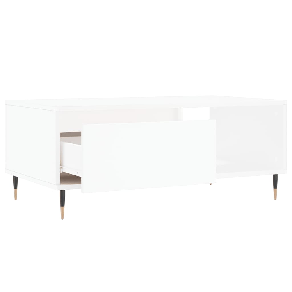 Salongbord hvit 90x50x36,5 cm konstruert tre