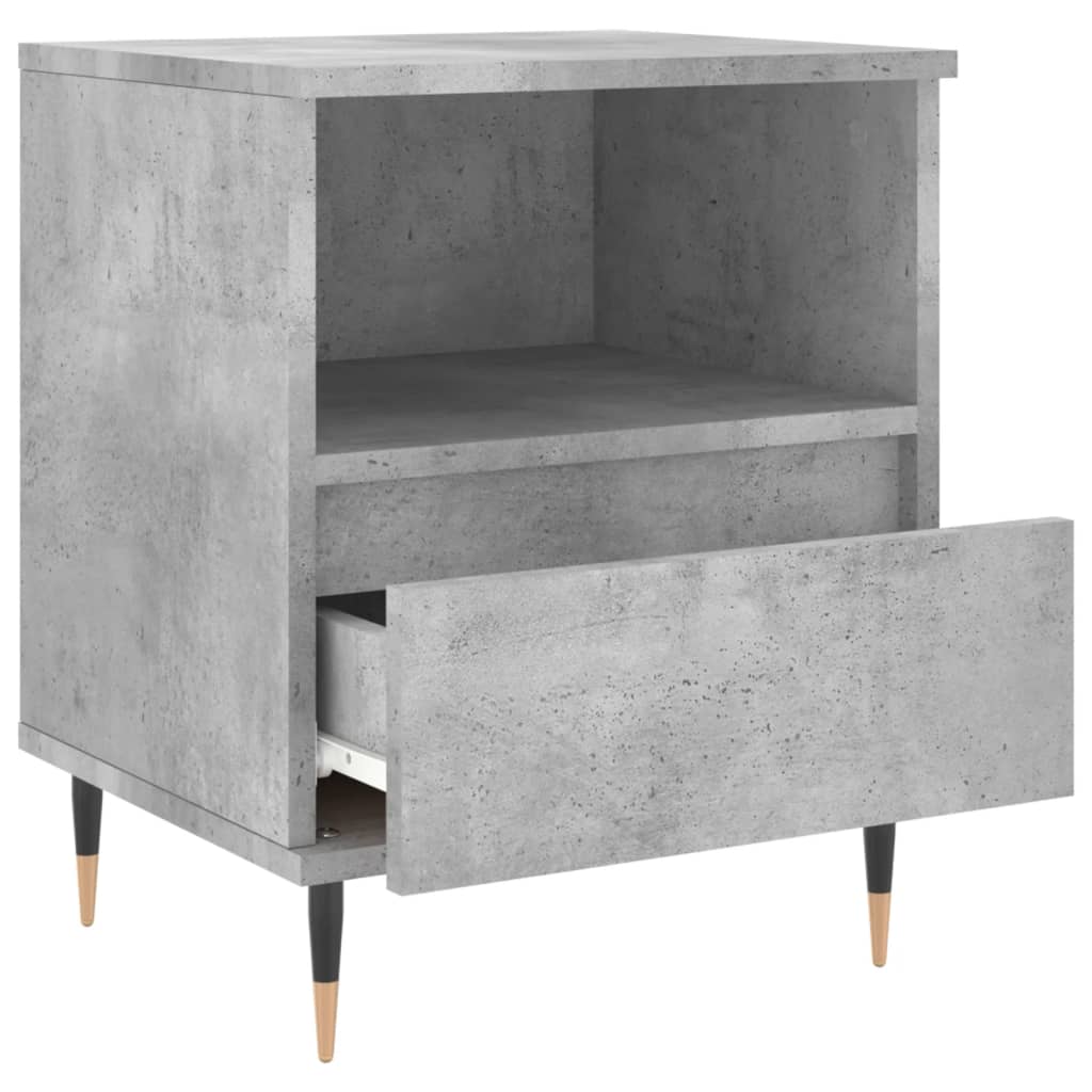Nattbord 2 stk betonggrå 40x35x50 cm konstruert tre